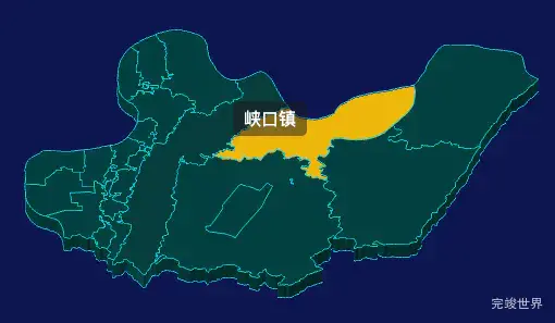 threejs重庆市南岸区地图3d地图鼠标移入显示标签并高亮效果